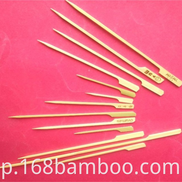 Bamboo skewer with custom logo